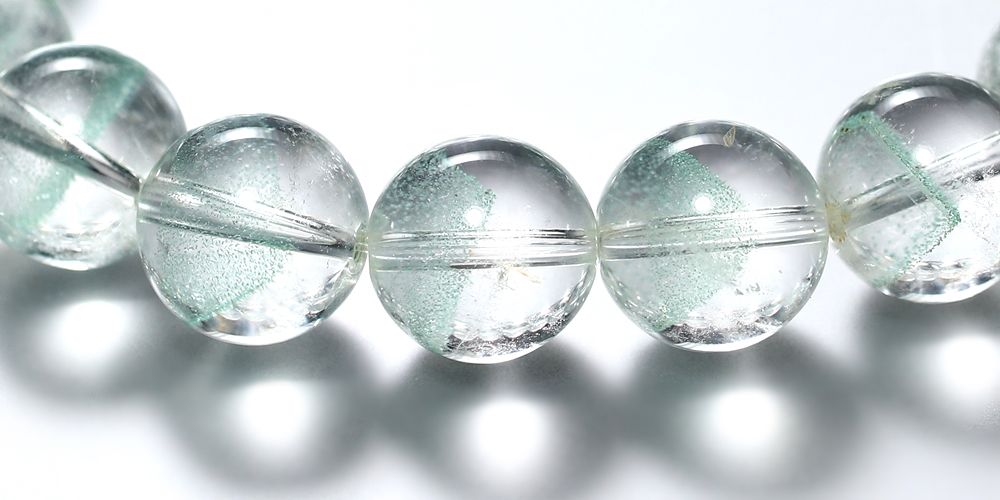 高品質+]マダガスカル産グリーンファントムクォーツブレスレット（約