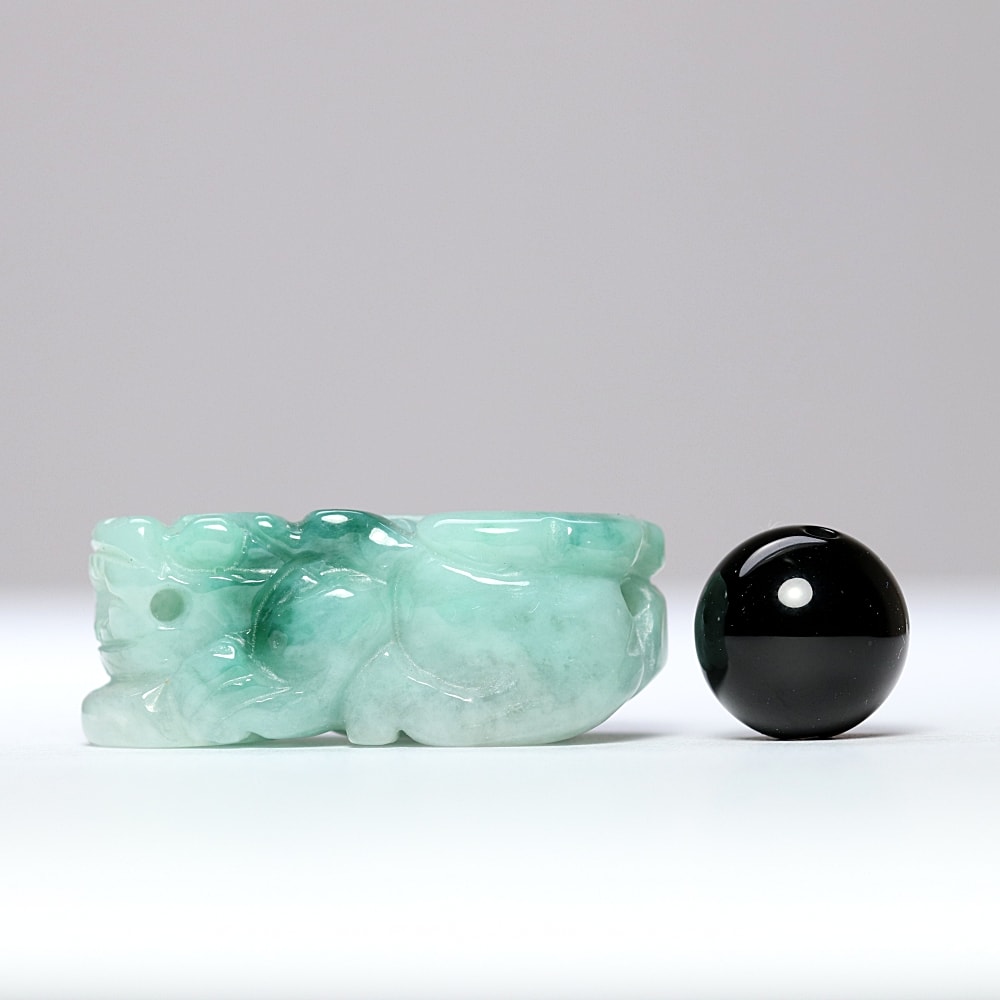 高品質++]ミャンマー産ヒスイ彫刻/翡翠（貔貅/ヒキュウ） - 埼玉県吉川