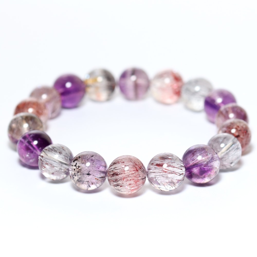 特別価格/高品質]ミックススーパーセブンブレスレット（約11.5mm玉