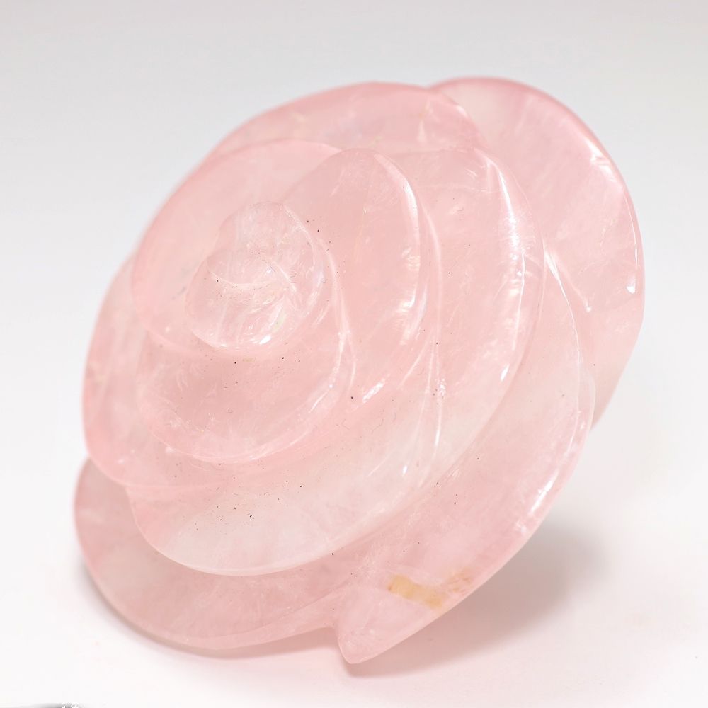 ローズクォーツ薔薇（バラ）彫刻（インテリア・置き物） - 埼玉県吉川