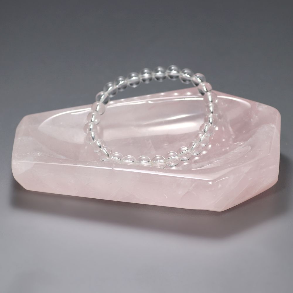 ブラジル産]ローズクォーツ浄化用皿（天然石小物入れ） - 埼玉県吉川市