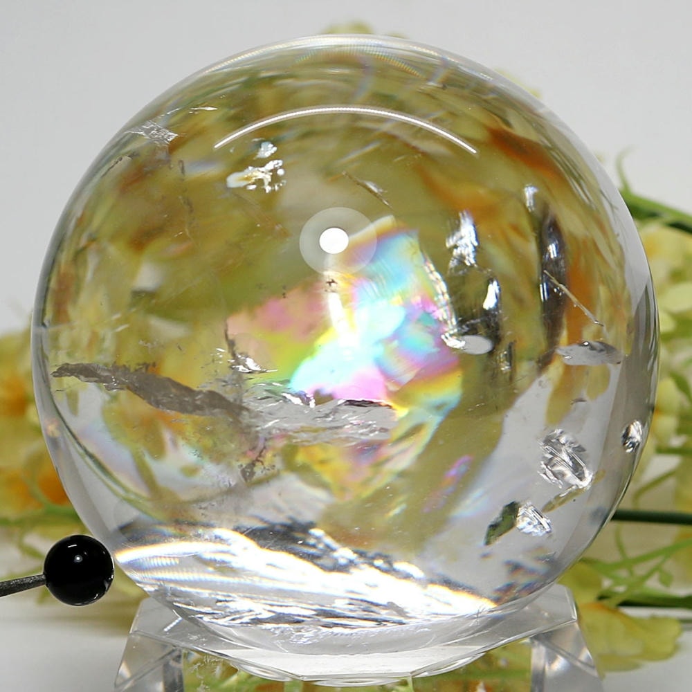 トップクォリティ]ブラジル産レインボー水晶玉/アイリスクォーツ