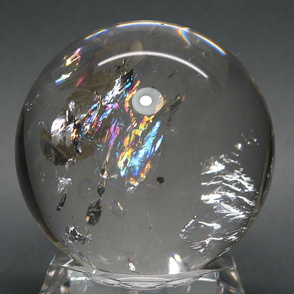 トップクォリティ]ブラジル産レインボー水晶玉/アイリスクォーツ