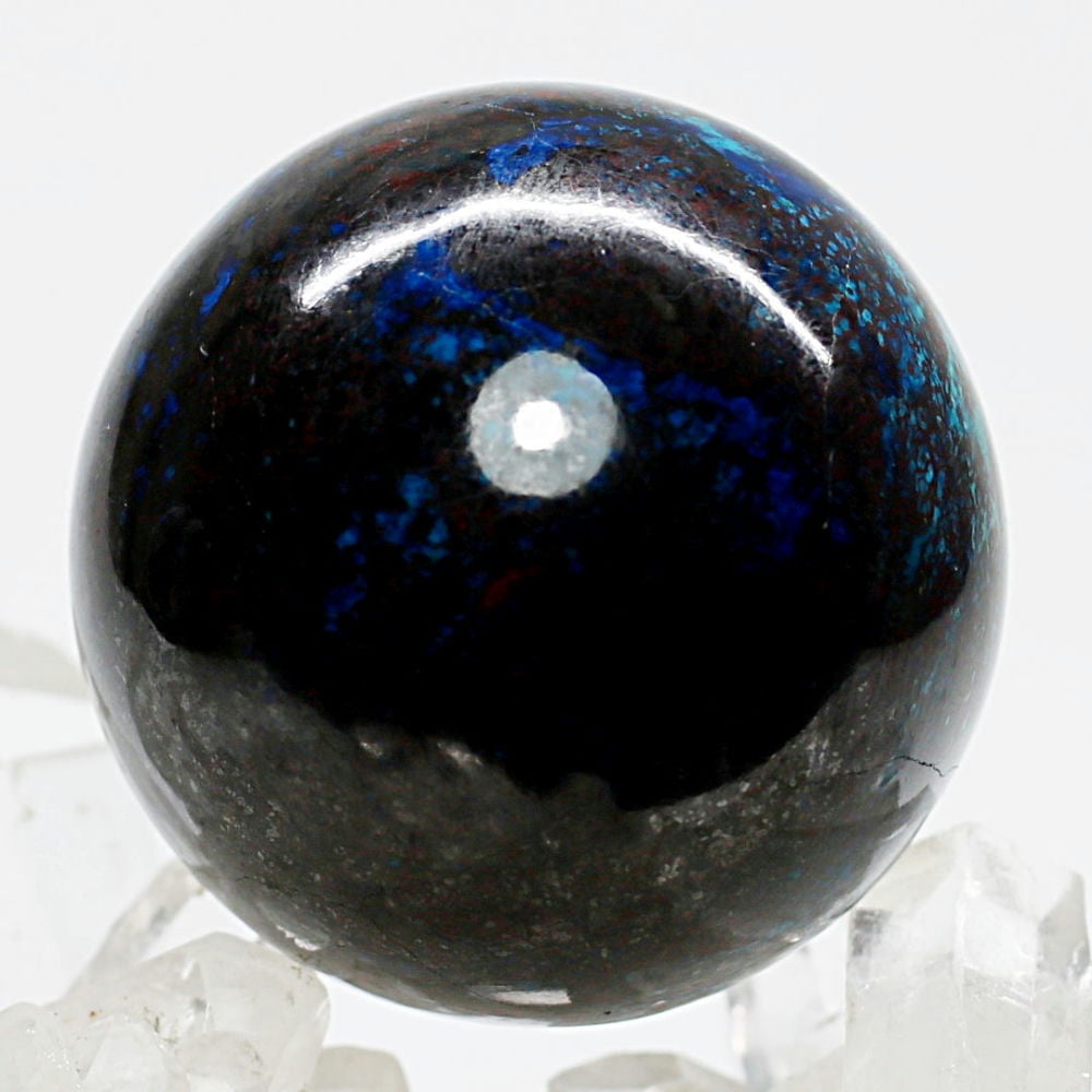高品質]ペルー産クリソコラ丸玉/スフィア（球体直径約42mm） - 埼玉県