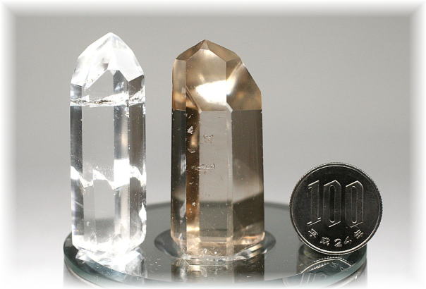 ブラジル産]天然無着色スモーキーシトリンポリシュポイント - 埼玉県