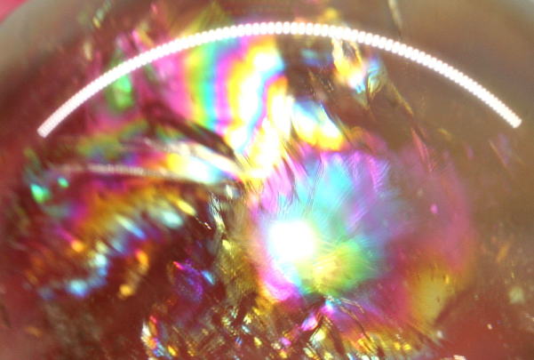 ブラジル産]天然虹入りシトリン丸玉/スフィア（非加熱・無着色