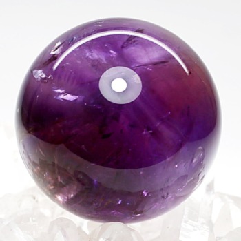 高品質]ブラジル産アメジスト丸玉/スフィア（球体直径46.8mm） - 埼玉
