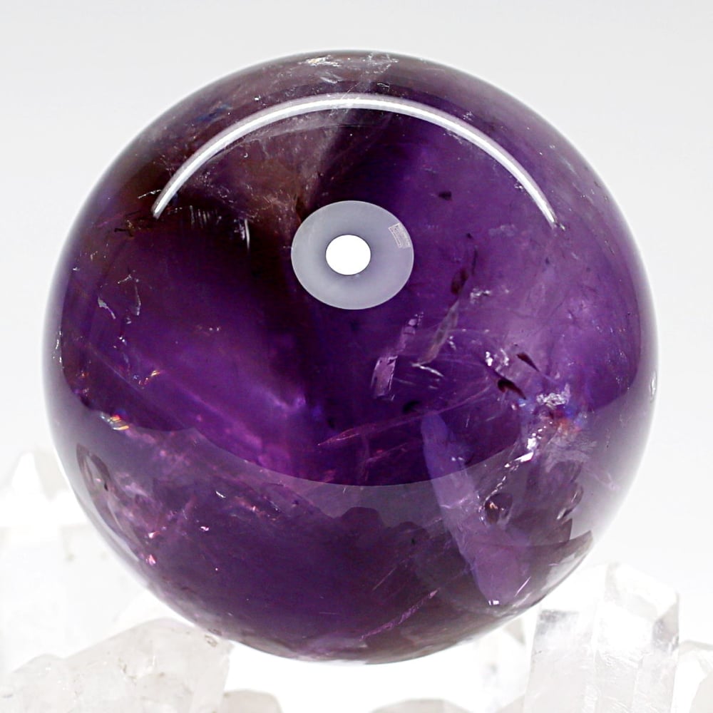 高品質]ブラジル産アメジスト丸玉/スフィア（球体直径46.8mm） - 埼玉