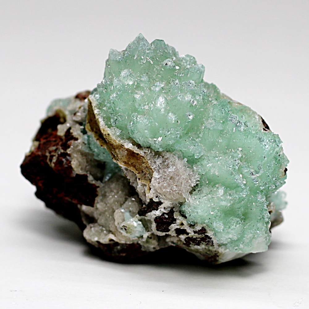 高品質]インド産グリーンアポフィライト結晶原石（フラワークラスター