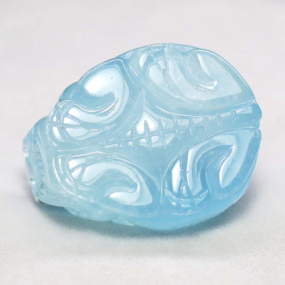 ブラジル産]アクアマリン彫刻（龍亀/ロングイ） - 埼玉県吉川市の