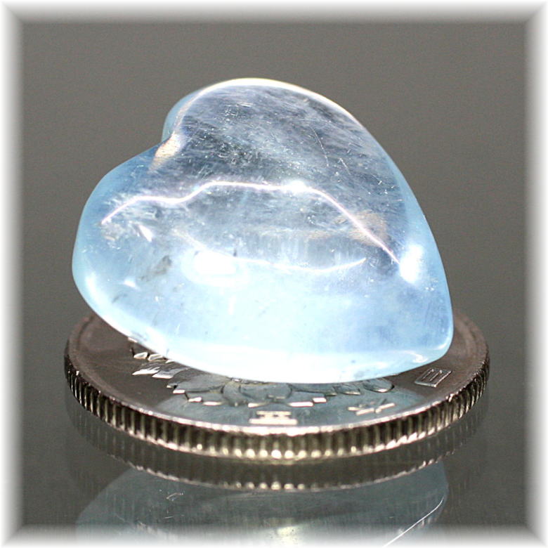 ブラジル産]アクアマリンハートシェイプ - 埼玉県吉川市の天然石専門店