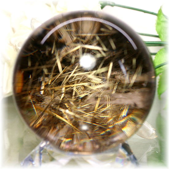 高品質]ゴールドルチルクォーツ丸玉/スフィア - 埼玉県吉川市の天然石