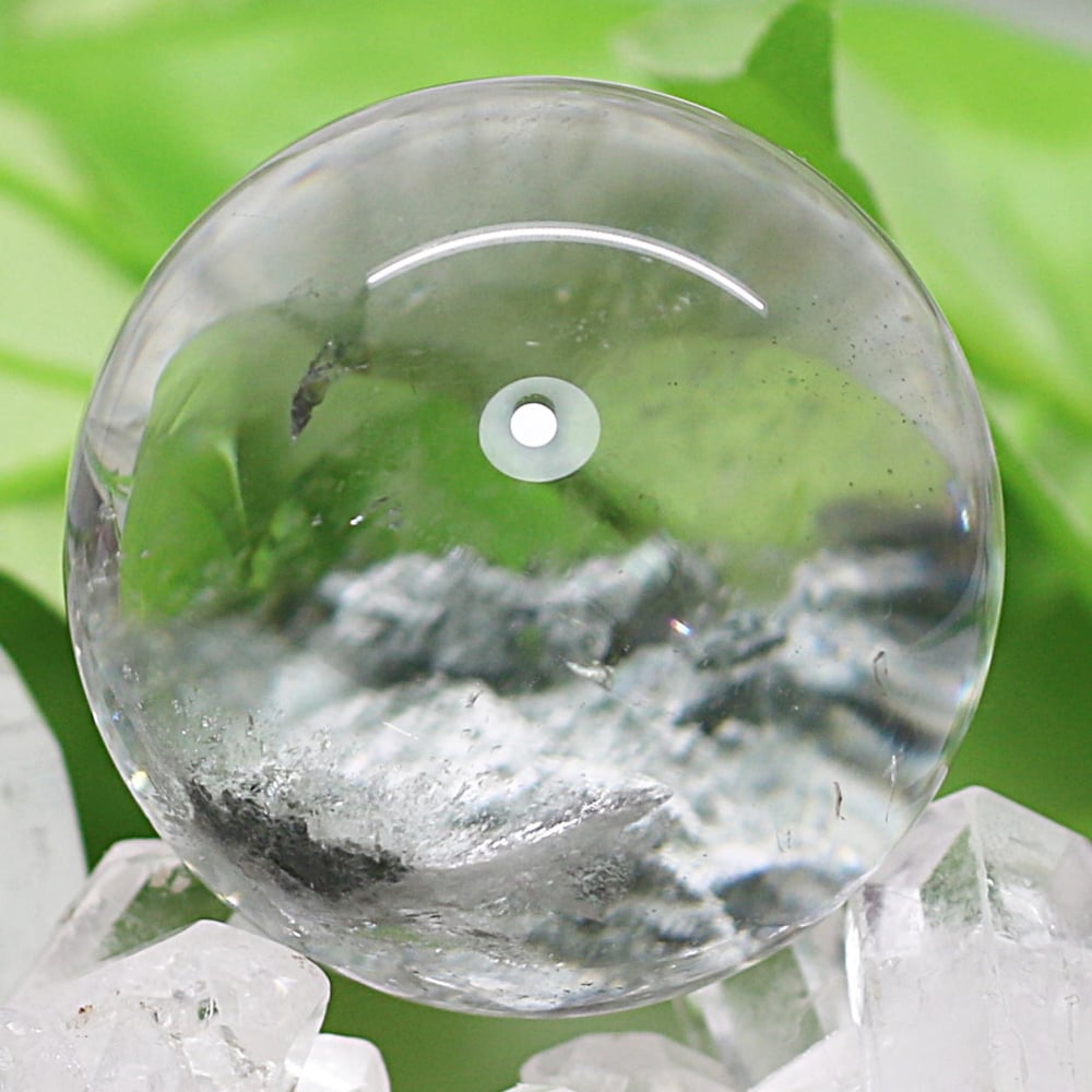 高品質]ガーデンクォーツ丸玉/ガーデン水晶スフィア（球体直径40.1mm