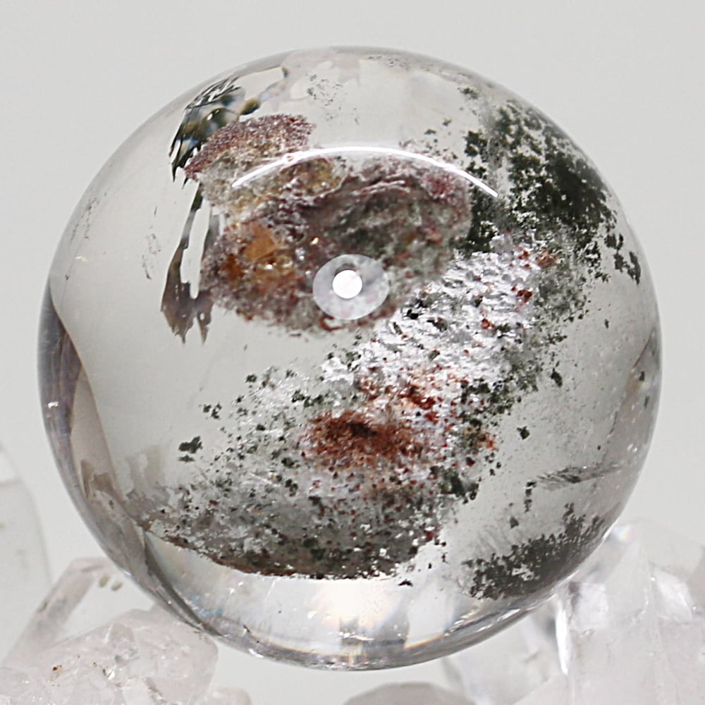 高品質]ガーデンクォーツ丸玉/ガーデン水晶スフィア（球体直径40.3mm