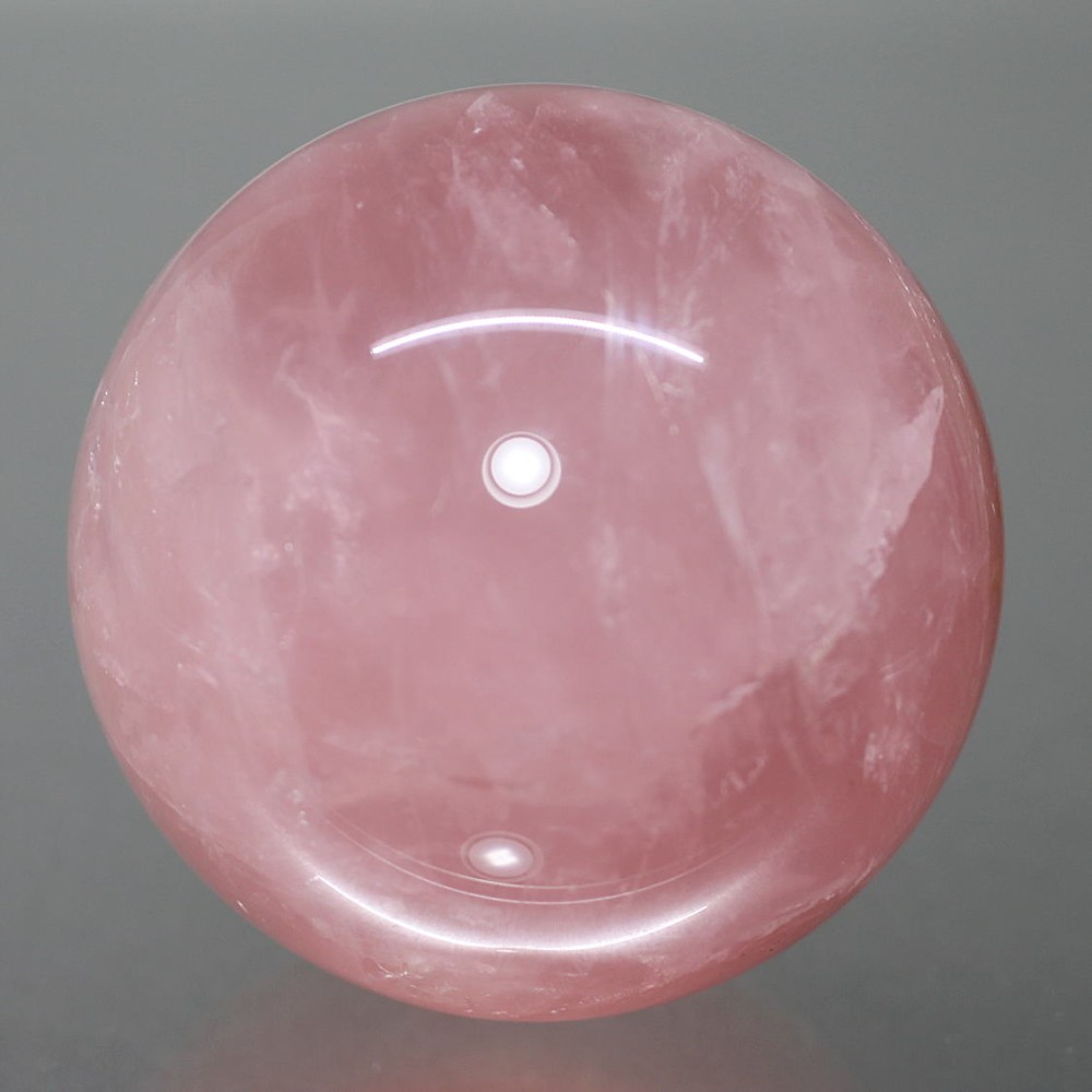 高品質]マダガスカル産ディープローズクォーツ丸玉/スフィア（直径54.3