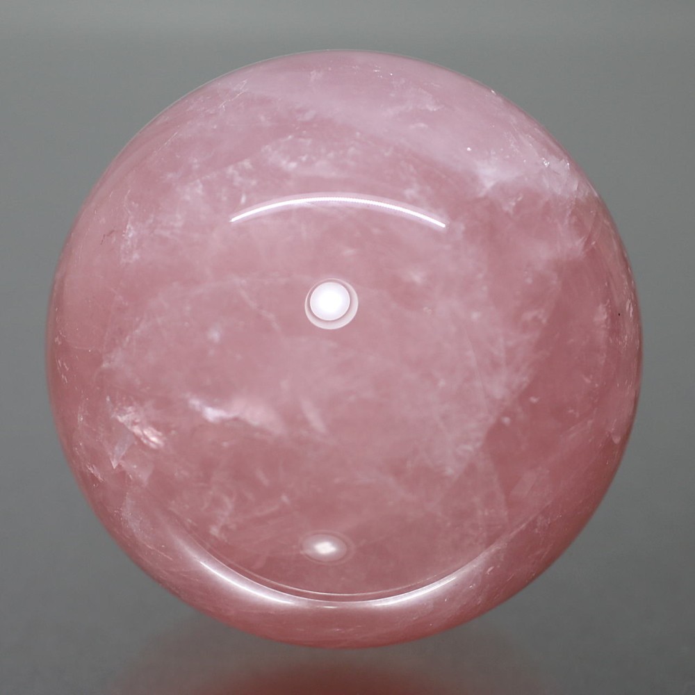 高品質]マダガスカル産ディープローズクォーツ丸玉/スフィア（直径62.0