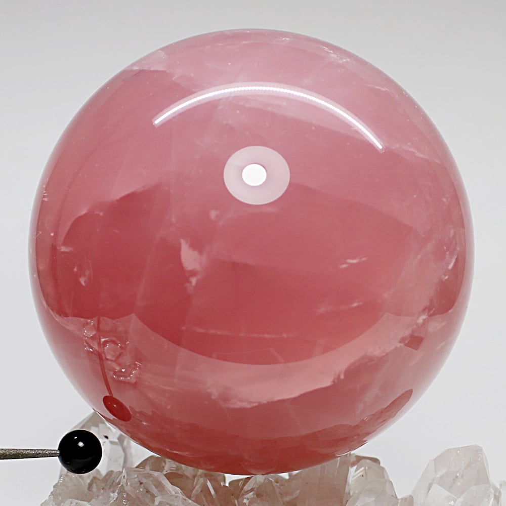 希少・トップクォリティ]マダガスカル産ディープローズクォーツ丸玉