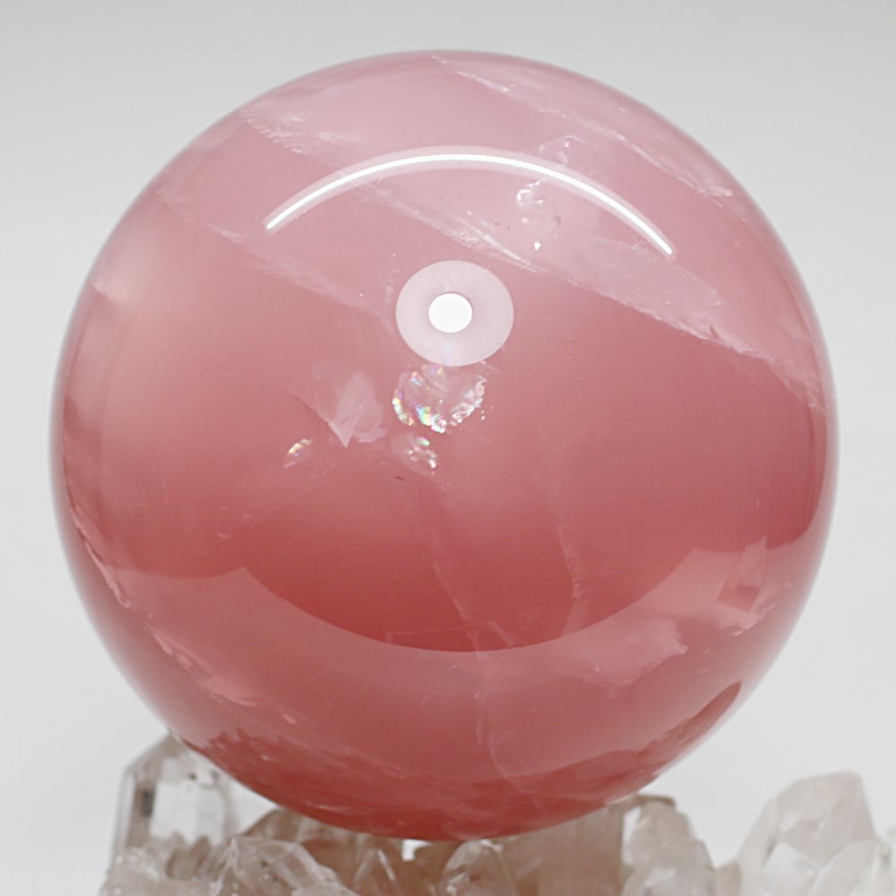 希少・トップクォリティ]マダガスカル産ディープローズクォーツ丸玉