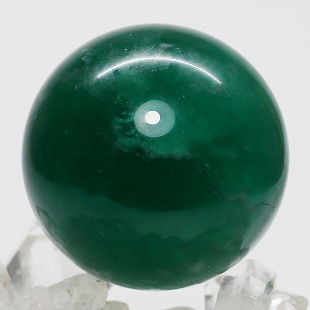 高品質]グリーンフローライト丸玉/蛍石スフィア（球体直径55mm