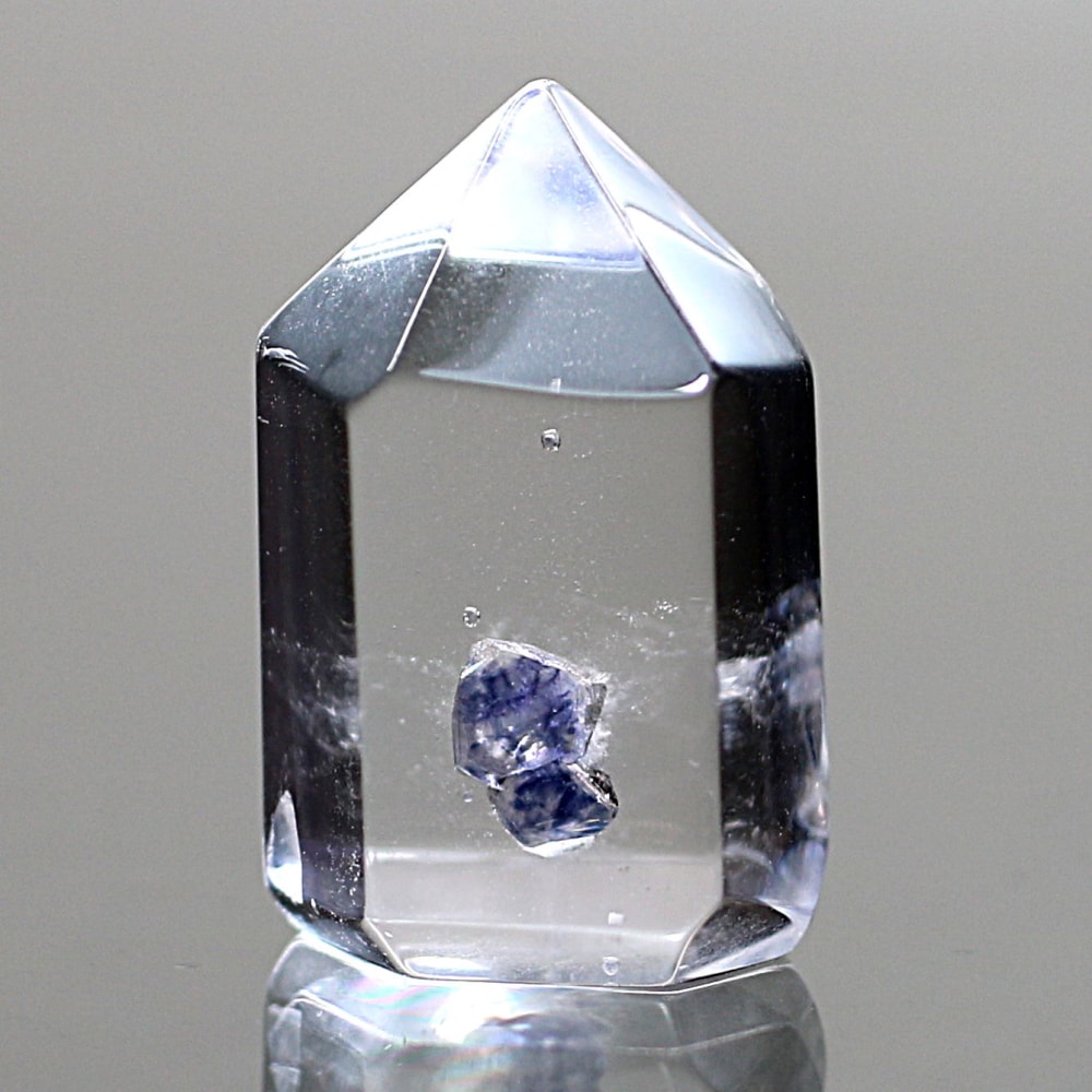 高品質+]フローライトインクォーツポリッシュポイント/ミニサイズ結晶