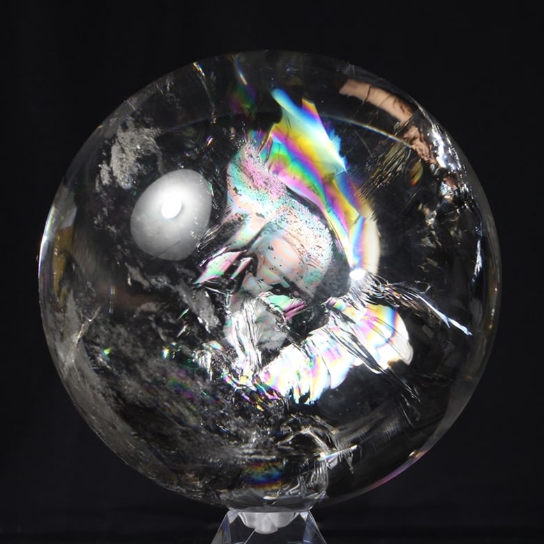 スーパートップクォリティ]レインボー水晶丸玉/アイリスクォーツ