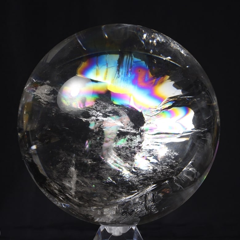 スーパートップクォリティ]レインボー水晶丸玉/アイリスクォーツ