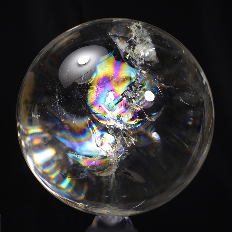 スーパートップクオリティ]レインボー水晶丸玉/アイリスクォーツ