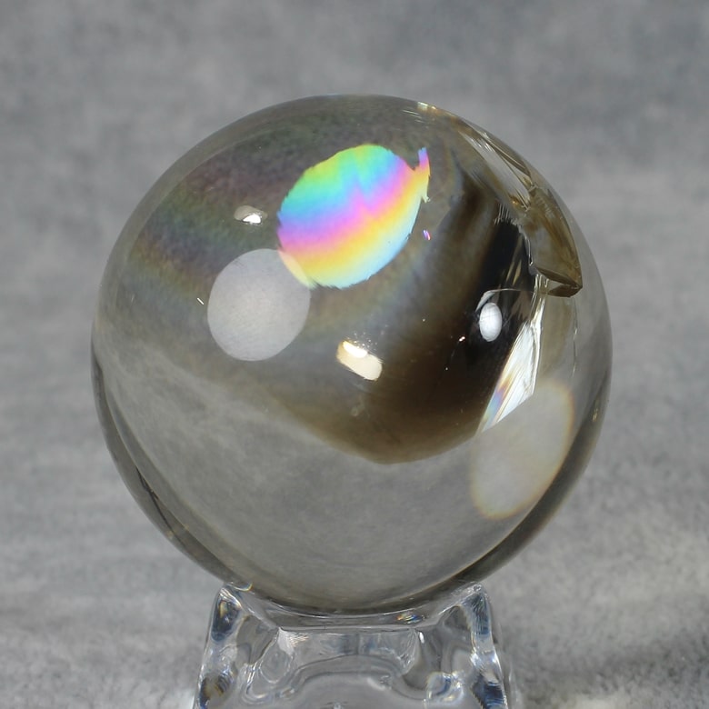 スーパートップクォリティ]レインボーシトリン丸玉/スフィア（46.8mm