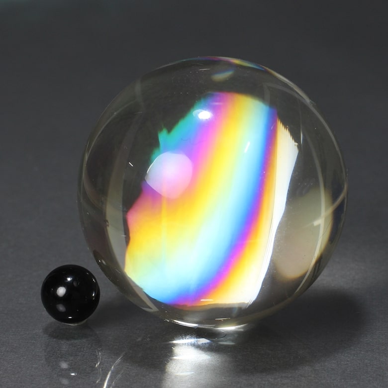 スーパートップクォリティ]レインボーシトリン丸玉/スフィア（46.8mm