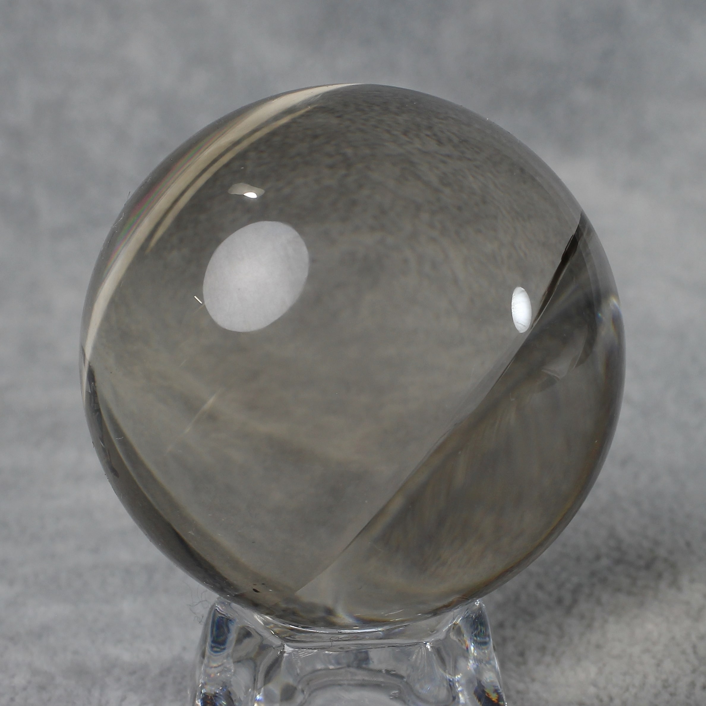 スーパートップクォリティ]レインボースモーキーシトリン丸玉/スフィア