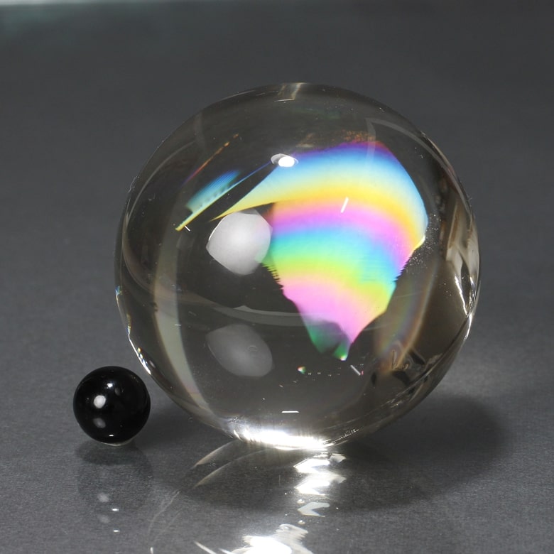 スーパートップクォリティ]レインボースモーキーシトリン丸玉/スフィア