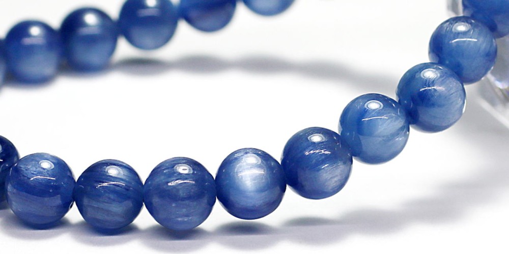 高品質++]ブラジル産カイヤナイトブレスレット（約7.5mm玉） - 埼玉県