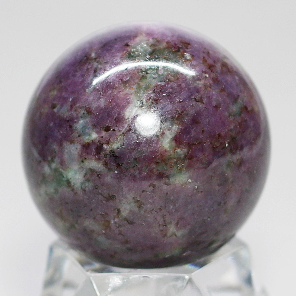 希少・インド産]天然ルビーインカイヤナイト丸玉/スフィア（29.5-29.8