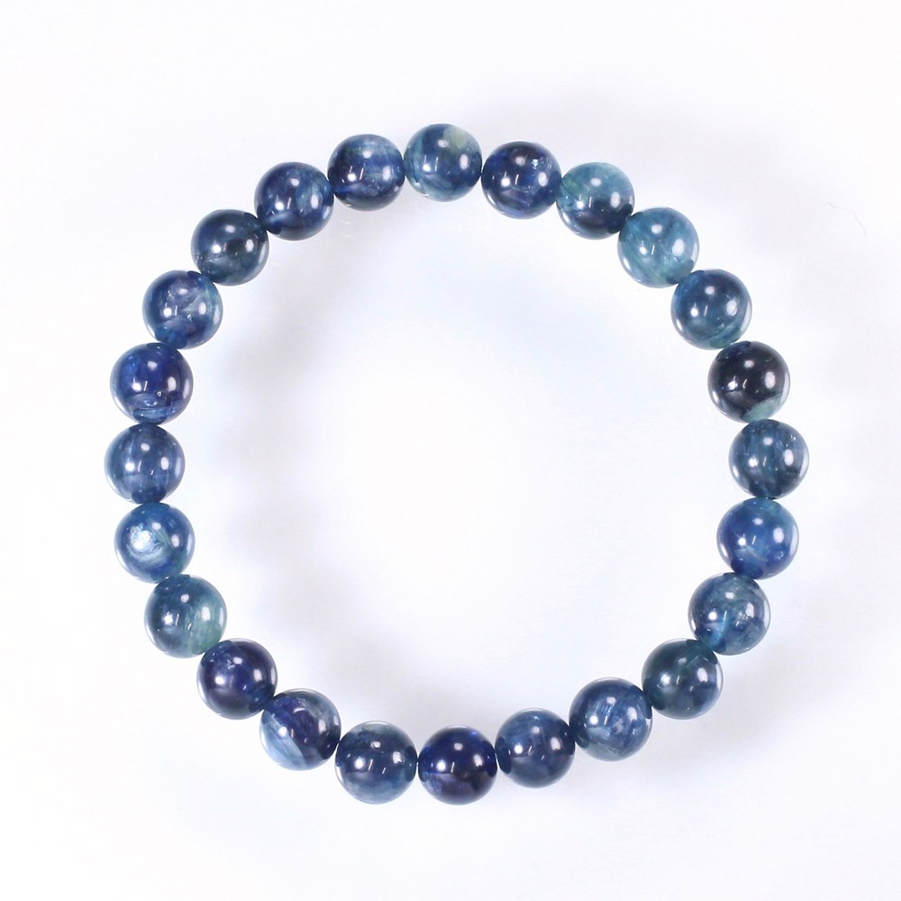 高品質]タンザニア産カイヤナイトブレスレット（約8mm玉） - 埼玉県