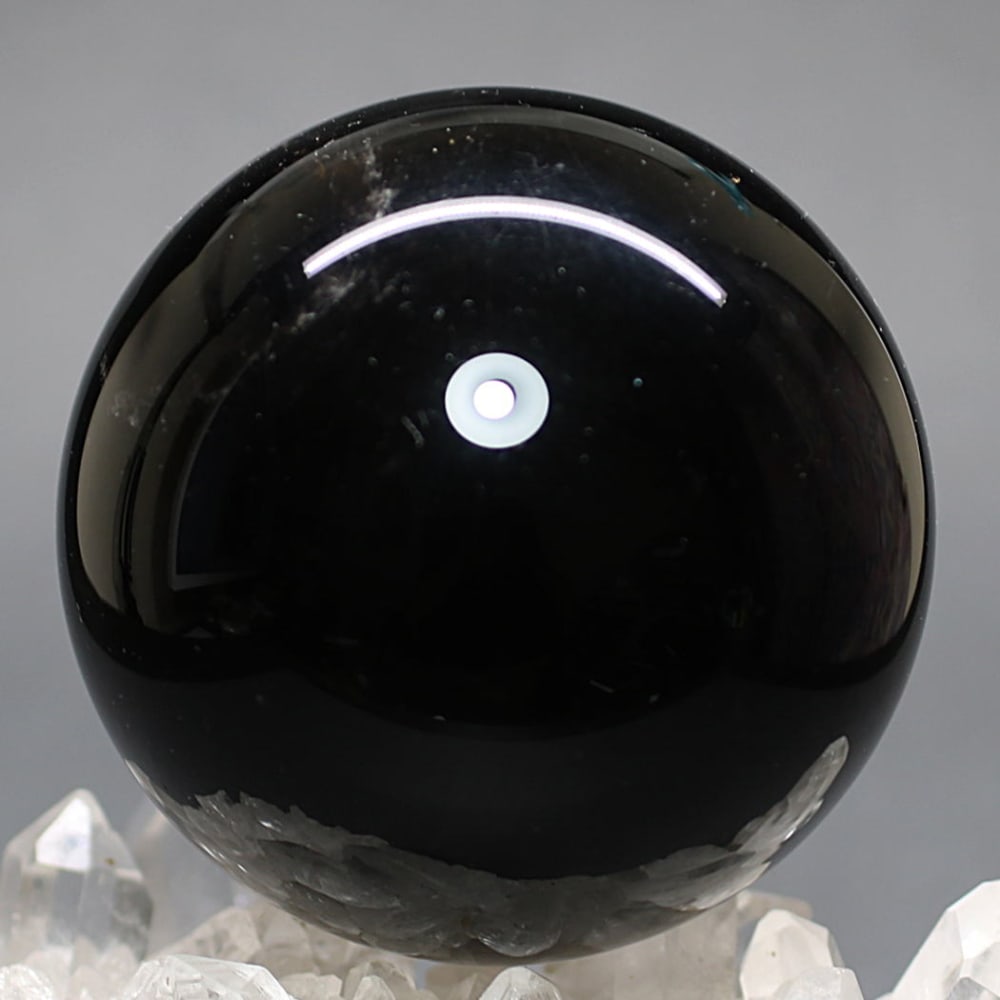 高品質]山東省産スターモリオン丸玉/天然黒水晶スフィア（球体直径80.1