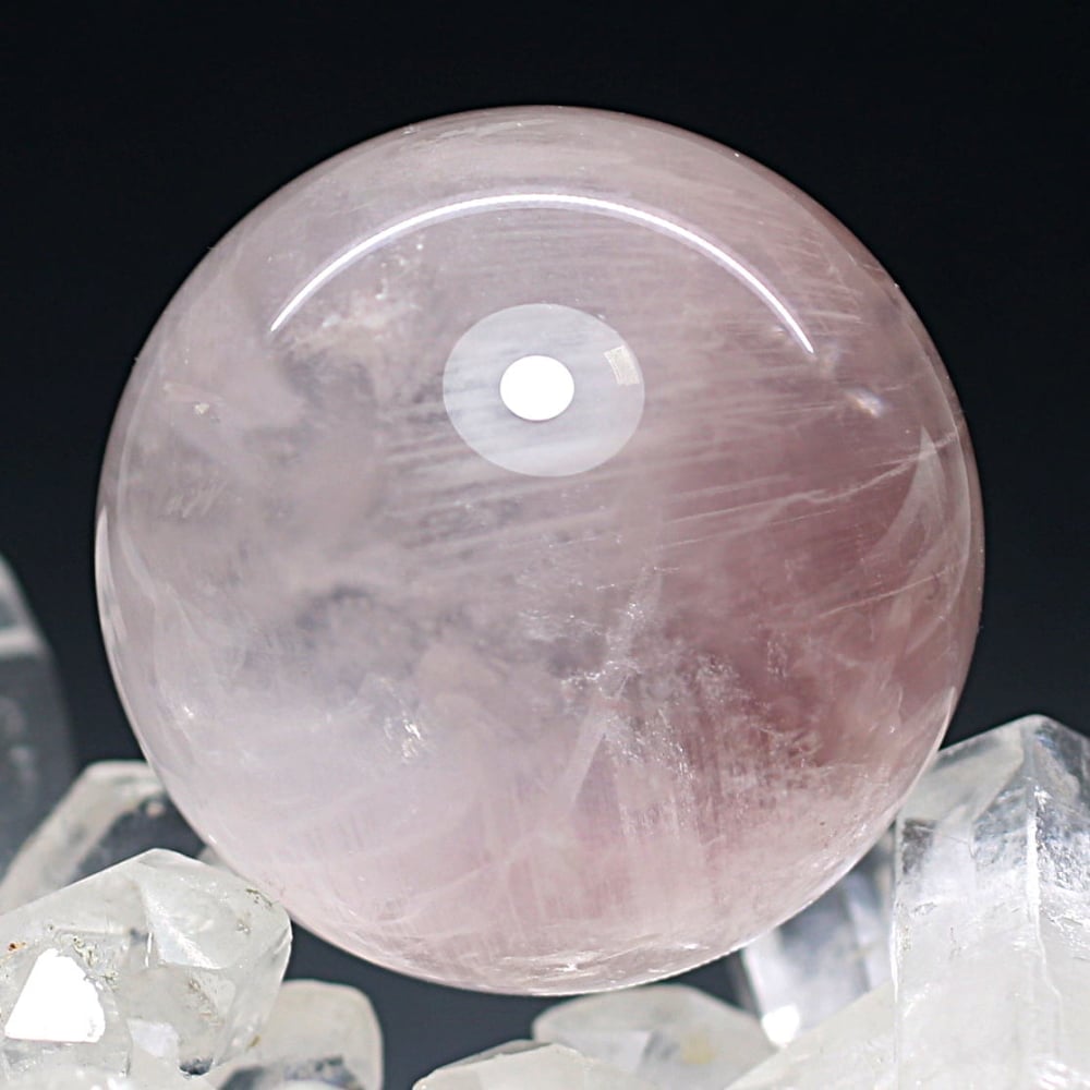 高品質]ピンクエンジェルラダークォーツ丸玉/スフィア（直径33.8mm