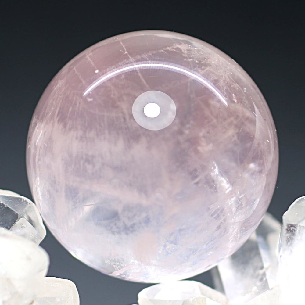 高品質]ピンクエンジェルラダークォーツ丸玉/スフィア（直径25.6mm