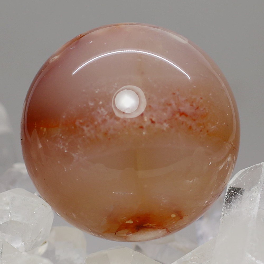 マダガスカル産]桜アゲート丸玉/桜瑪瑙スフィア（直径約30mm） - 埼玉