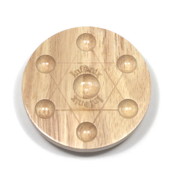 超綺麗不思議な緑夜光丸玉 10cm回転可能な木製の台座付き