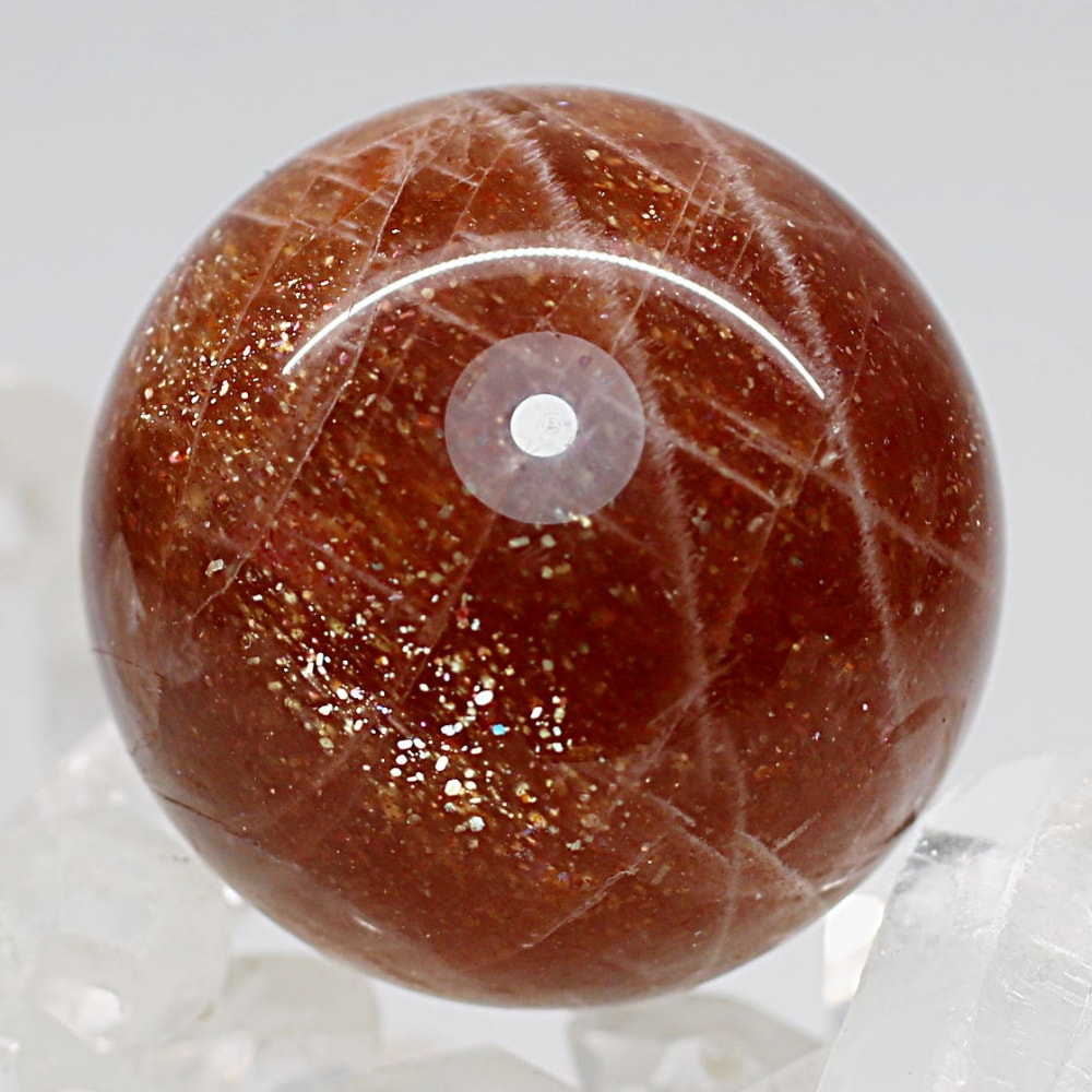 タンザニア産]サンストーン丸玉/スフィア（直径約32.4mm） - 埼玉県
