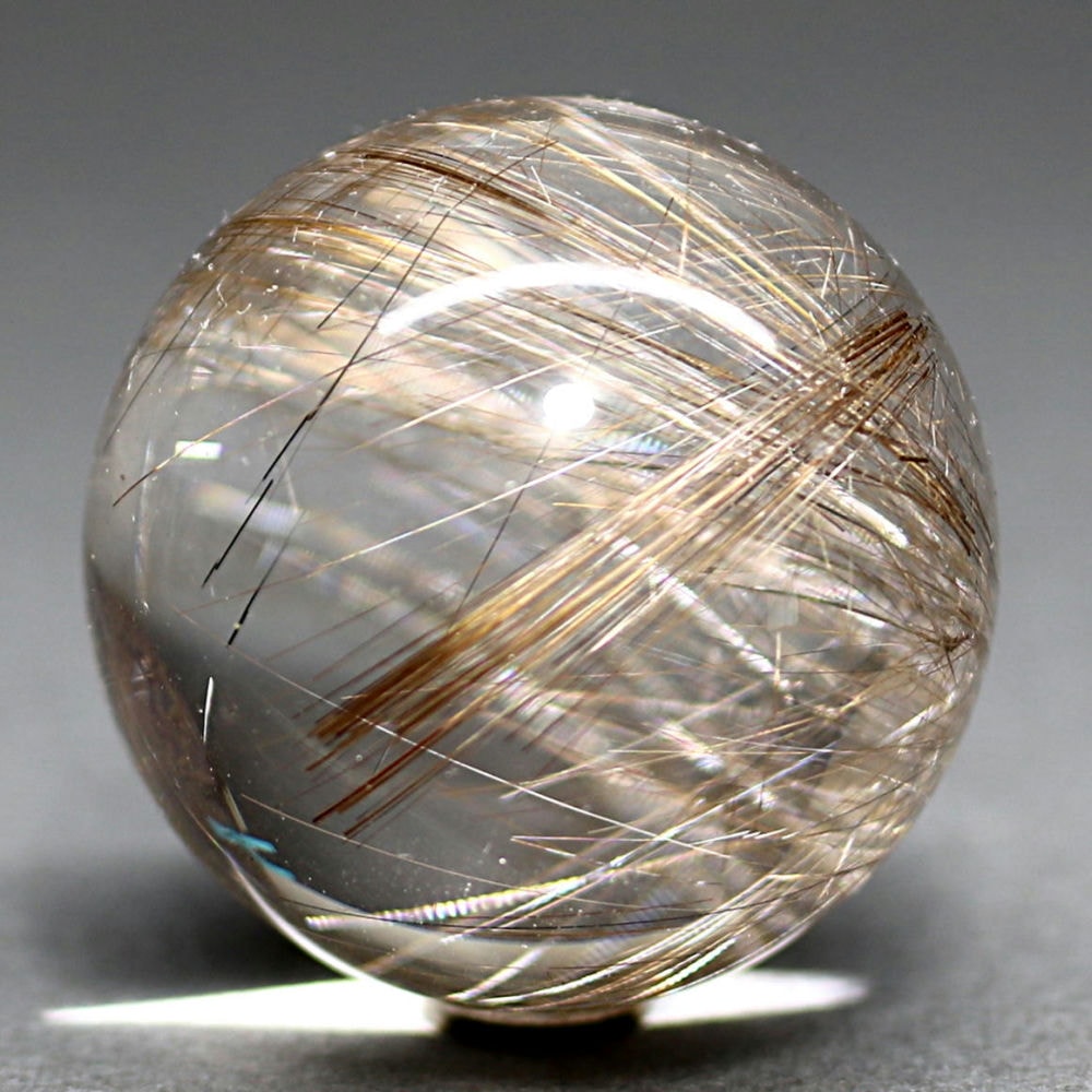 トップクォリティ]ブラジル産シルバールチルクォーツ丸玉/スフィア