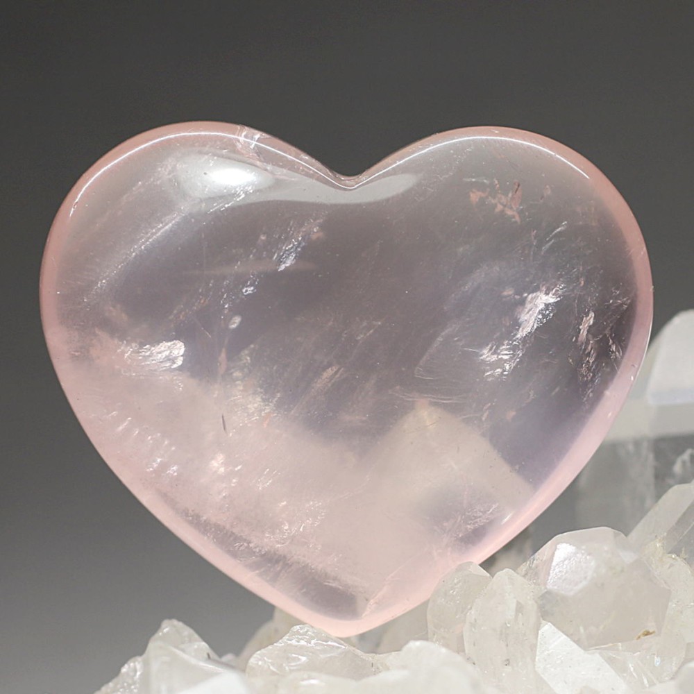 ブラジル産]ローズクォーツハートシェイプ - 埼玉県吉川市の天然石専門