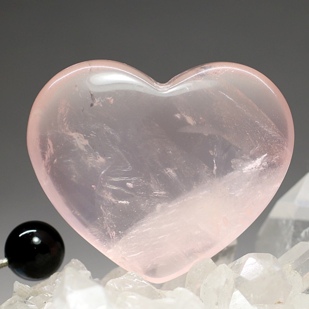 ブラジル産]ローズクォーツハートシェイプ - 埼玉県吉川市の天然石専門