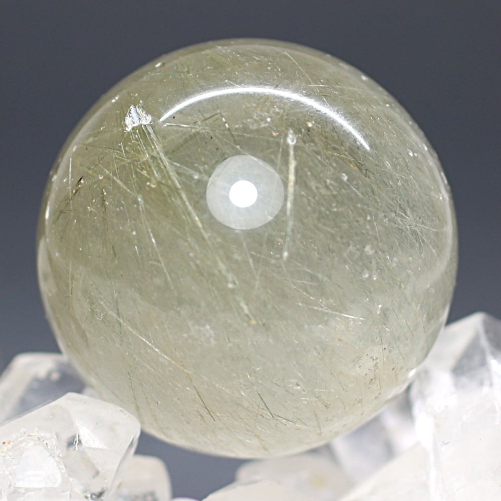 パキスタン産]ザギマウンテンクォーツ丸玉/スフィア（球体直径約33.0mm