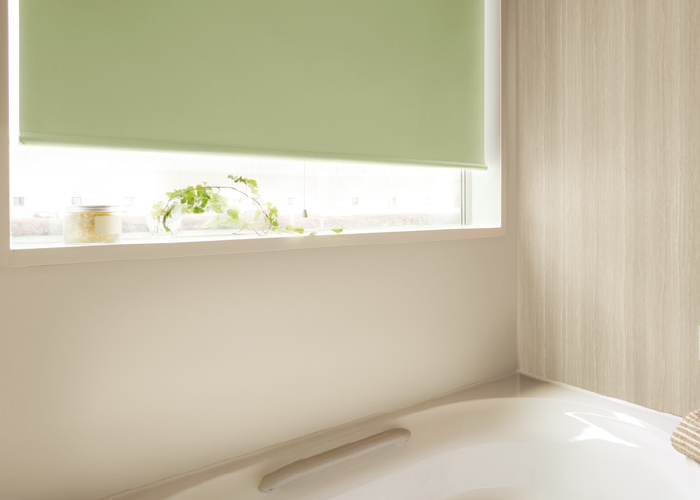 ロールスクリーン ラルク浴室（ミント）遮光【タチカワブラインド