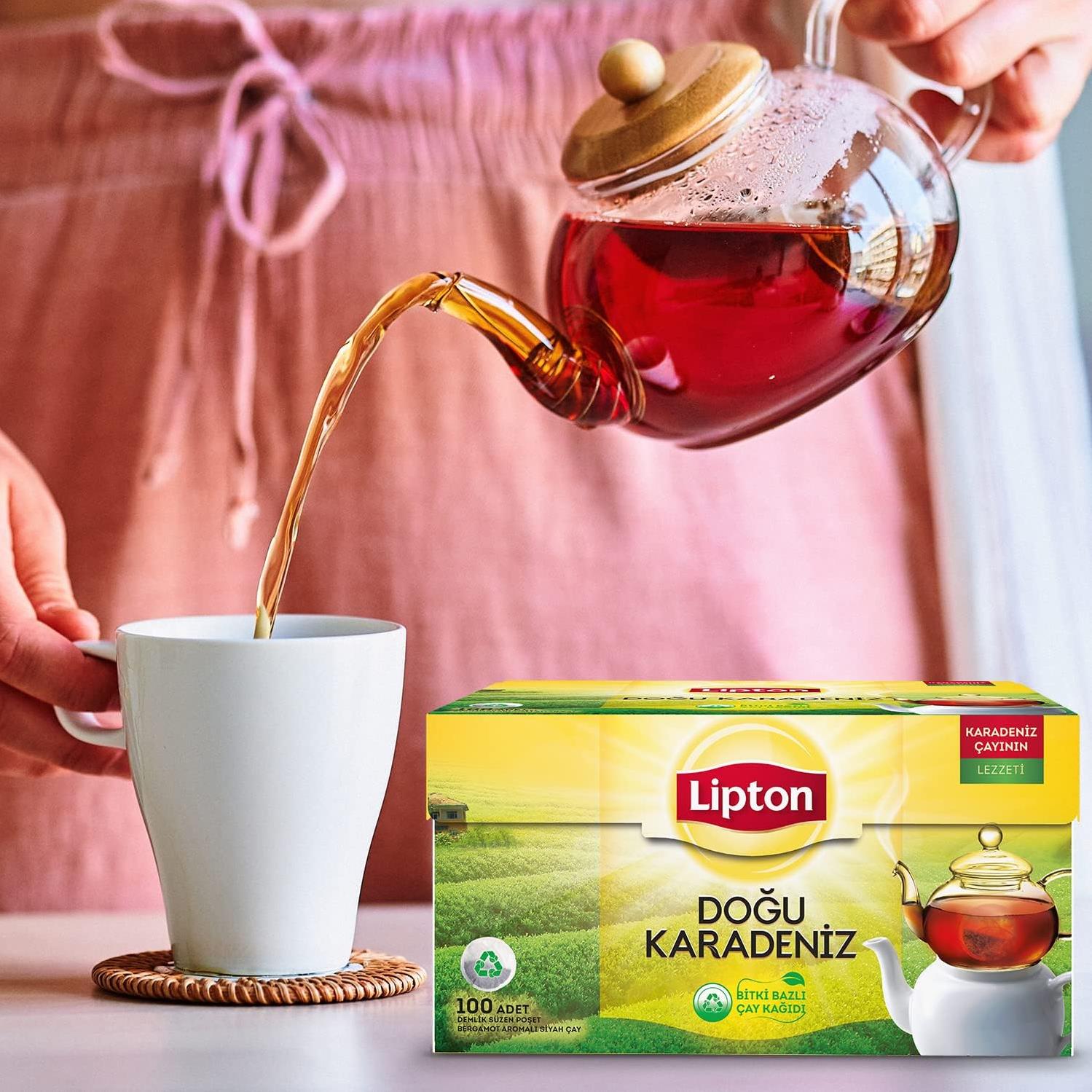 Lipton Doğu Karadeniz Demlik Süzen Poşet Bergamot Aromalı Siyah