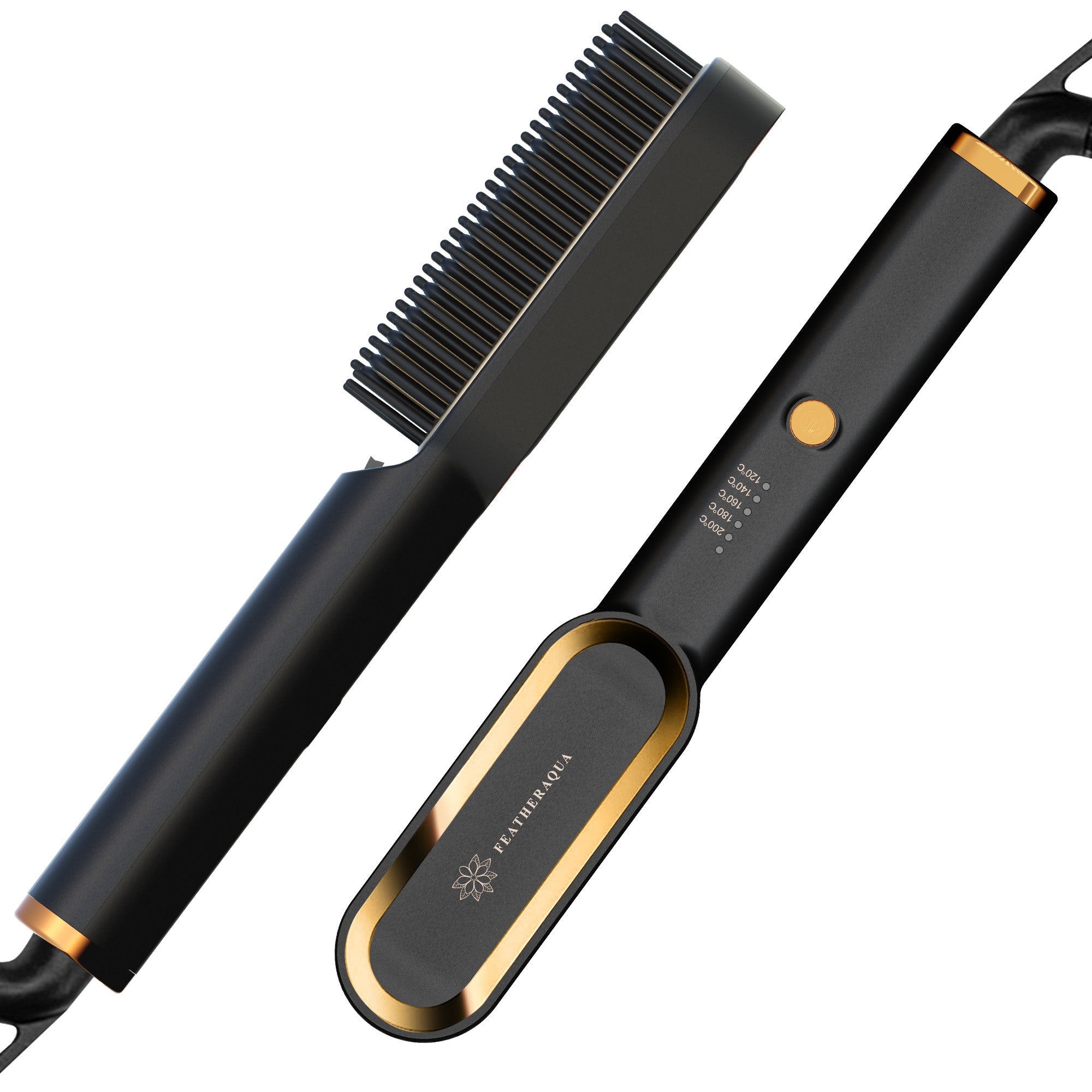 公式】ヒートブラシ ストレート ブラシアイロン ブラック ホワイト