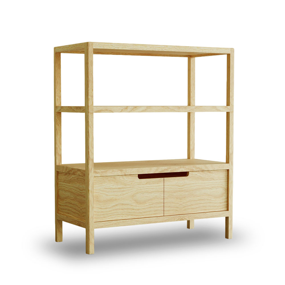 シェルフ「ピート TypeC」幅85cm オーク材【セール対象品のため5%OFF