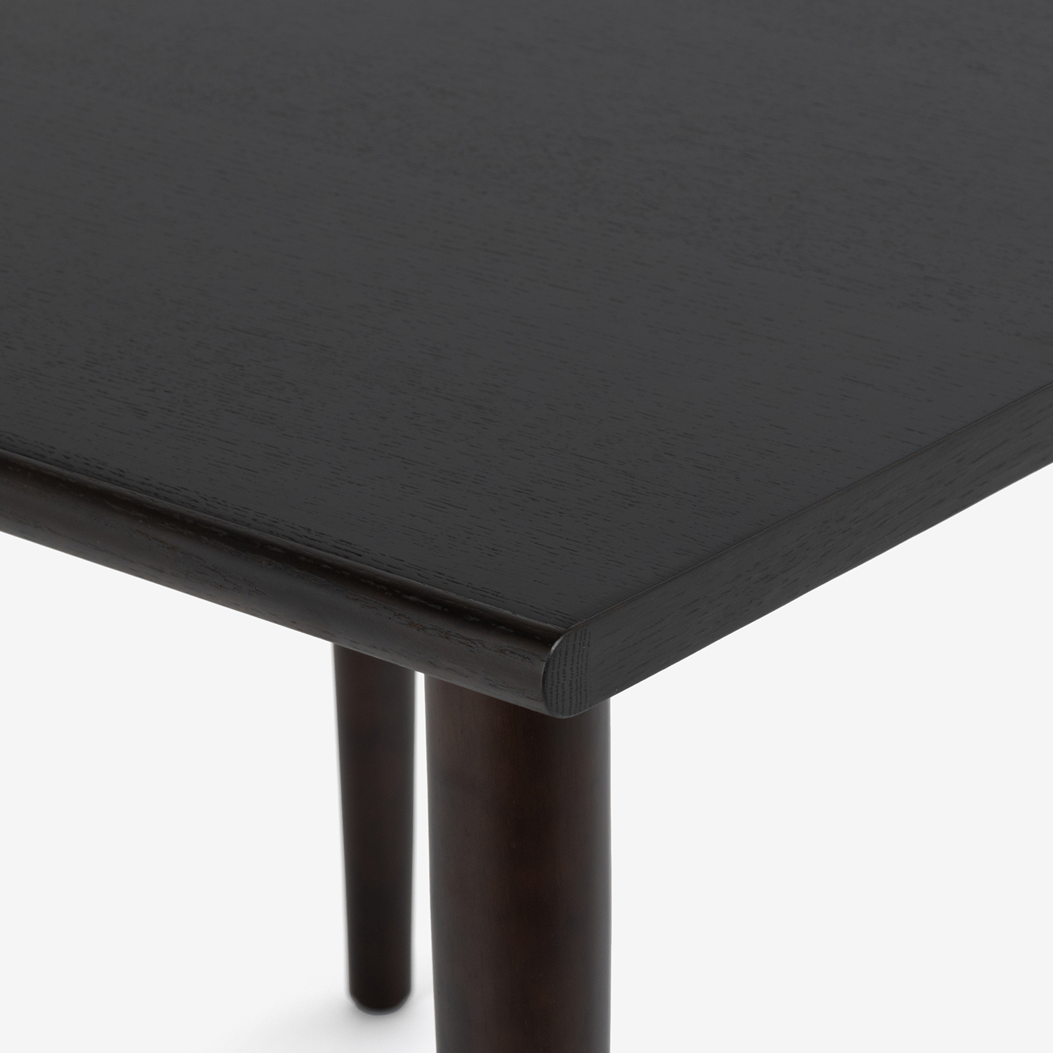 ダイニングテーブル「ユノ3」幅80cm レッドオーク材 ダークブラウン色