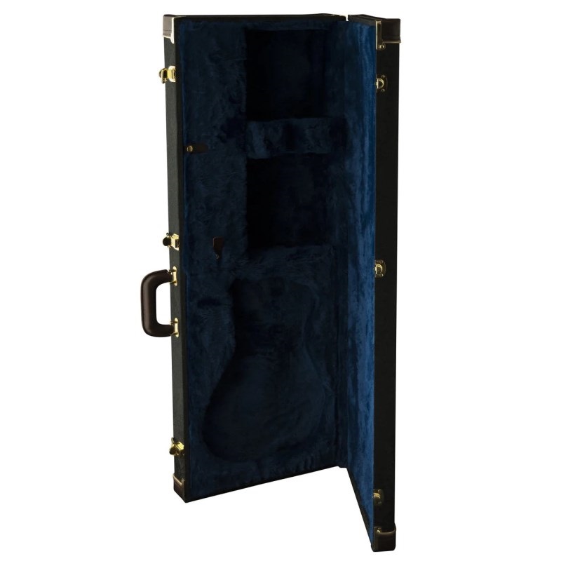 P.R.S. Multi-Fit Hard Case (Black Paisley， Blue Interior